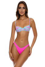 SHOCK WAVES - Minimal Balconette Top & High Leg Brazilian Bottom • Multicolor