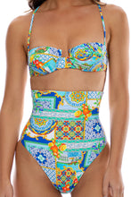 AMALFI - Sweetheart Balconette & High Waist Corset Bottom • Multicolor