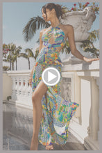 AMALFI - Halter Cut Out Dress • Multicolor