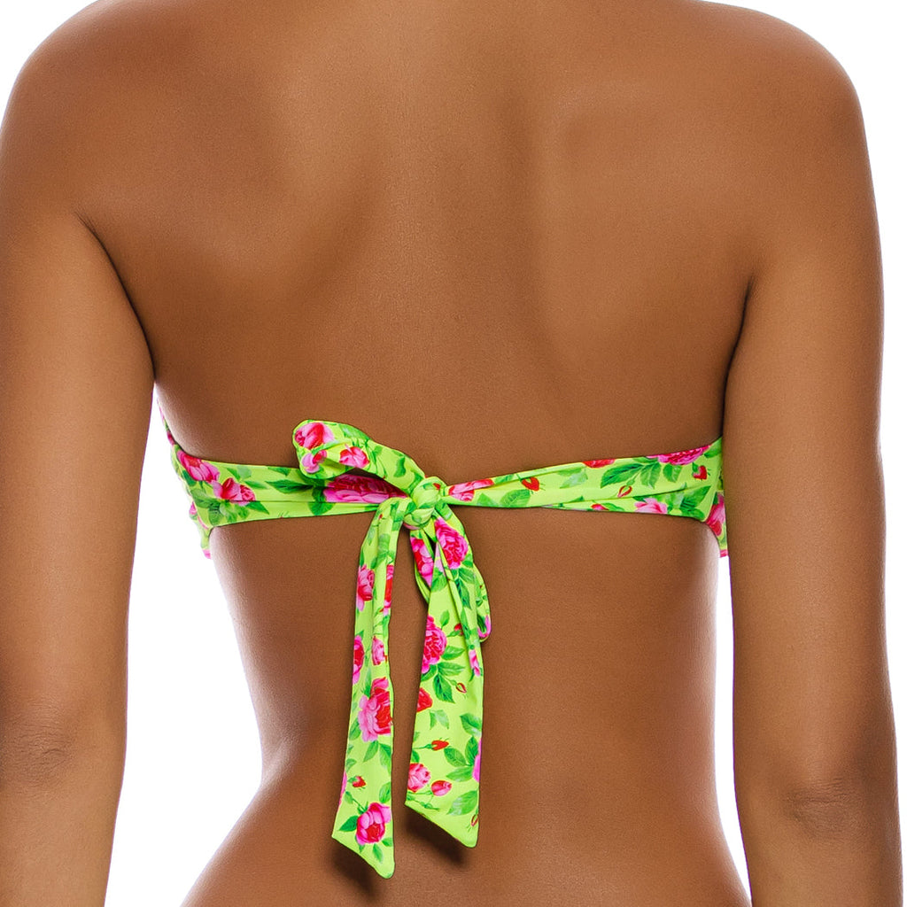 TI AMO - Ruffle Trim Bandeau Top