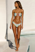 TI AMO - Ruffle Trim Bandeau Top & Seamless Full Ruched Back Bottom • Aqua Campaign