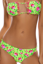 TI AMO - Ruffle Trim Bandeau Top & Seamless Full Ruched Back Bottom • Radiant Yellow