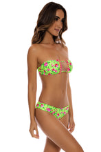 TI AMO - Ruffle Trim Bandeau Top & Seamless Full Ruched Back Bottom • Radiant Yellow