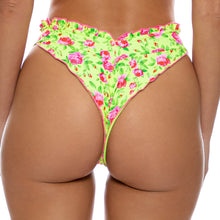 TI AMO - Ruffle Trim Reversible Banded High Leg Wavy Back Bottom