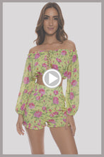 TI AMO - Ruffle Laced Up Open Shoulders Crop Top & Ruffle Short • Radiant Yellow