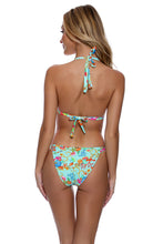 IL MARE - Triangle Halter Top & Seamless Reversible Full Tie Side Bottom • Aqua