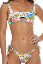 IL MARE - Mini Ring Bandeau Top & Seamless Reversible Full Tie Side Bottom • White