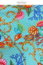 IL MARE - Mini Ring Bandeau Top & Reversible High Leg Peek A Boo Ring Bottom • Aqua