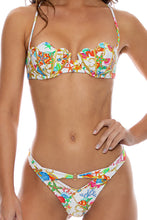 IL MARE - Scalloped Balconette Top & Reversible High Leg Peek A Boo Ring Bottom • White