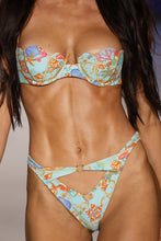 IL MARE - Scalloped Balconette Top & Reversible High Leg Peek A Boo Ring Bottom • Aqua Runway