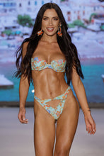 IL MARE - Scalloped Balconette Top & Reversible High Leg Peek A Boo Ring Bottom • Aqua Runway