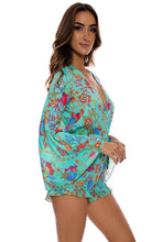 IL MARE - Bell Sleeve Romper • Aqua