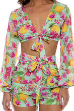 LIMONCELLO - Tie Front Crop Top & Tie Waist  Shorts • Multicolor