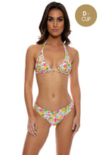 LIMONCELLO - Triangle Halter Top & Seamless Full Ruched Back Bottom • Multicolor