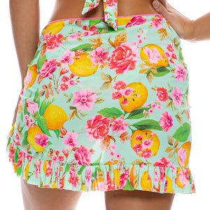 LIMONCELLO - Ruffle Sarong Mini Skirt
