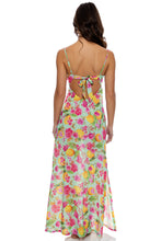 LIMONCELLO - Peek A Boo Tie Back Maxi Dress • Multicolor