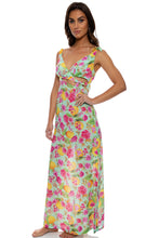 LIMONCELLO - Peek A Boo Tie Back Maxi Dress • Multicolor