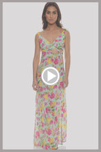 LIMONCELLO - Peek A Boo Tie Back Maxi Dress • Multicolor