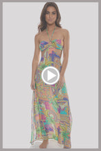 POSITANO - Bandeau Ring Cut Out Dress • Multicolor