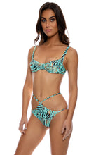 ANIMALE - Wide Strap Balconette Top & Reversible Diamond Cut Bottom • Aqua