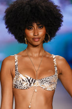 ANIMALE - Wide Strap Balconette Top & Reversible Diamond Cut Bottom • Cream