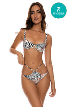 ANIMALE - Wide Strap Balconette Top & Reversible Diamond Cut Bottom • Cream