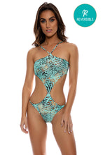 ANIMALE - Reversible Handkerchief One Piece • Aqua