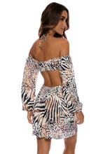 ANIMALE - Long Sleeve Cut Out Short Dress • Cream