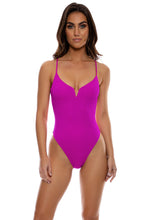 CAPRI - V Splice One Piece • Fuchsia