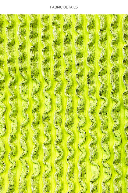 BELLA - Seamless Triangle Top & High Leg Brazilian Bottom • Shiny Neon Yellow Campaign