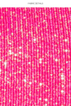 CHASING STARS - Sequins Triangle Halter Top & Sequins Full Ruched Back Bottom • Pink