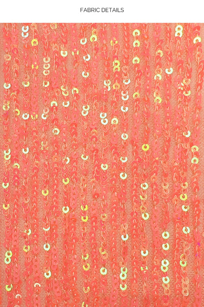 CHASING STARS - Sequins One Piece • Coral