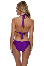 PURPLE OCEAN - Triangle Halter Top & Seamless Full Ruched Back Bottom • Purple