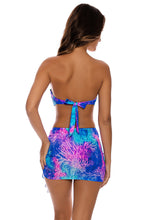 LULI REEF - Strap Bandeau Top & Scrunch Up Mini Skirt • Multicolor