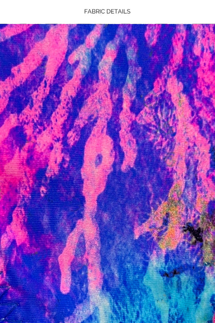 LULI REEF - Strap Bandeau Top & Scrunch Up Mini Skirt • Multicolor