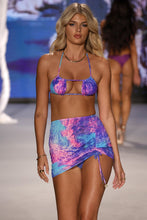 LULI REEF - Reversible Multiway Scrunched Cup Bandeau Top & Scrunch Up Mini Skirt • Multicolor Runway
