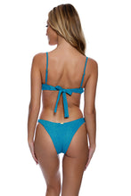 TORNASOL - V Splice Bralette & High Leg Brazilian Bottom • Azure