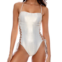 Square Neck Lace Up One Piece