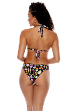 LULI'S SECRET GARDEN - Triangle Halter Top & Seamless Full Ruched Back Bottom • Multicolor