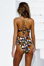 LULI'S SECRET GARDEN - Square Neck Drawstring Side One Piece • Multicolor