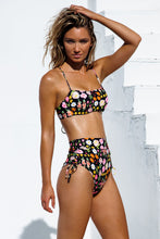 LULI'S SECRET GARDEN - Square Neck Underwire Top & Banded Drawstring Sides High Waist Bottom • Multicolor