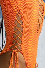 OLAS - Open Side One Piece Bodysuit • Orange