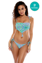 GROOVY LULI - Handkerchief Tassel Tie Strap Top & Seamless Full Tie Side Bottom • Multicolor