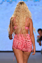 WILD THING - Bustier & Scrunch Up Mini Skirt • Neon Pink Runway