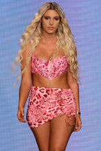 WILD THING - Bustier & Scrunch Up Mini Skirt • Neon Pink Runway