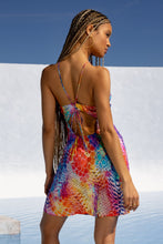 DANCING QUEEN - Ring Diamond Cut Short Dress • Multicolor