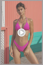 AMAZONIA - Seamless Triangle Top & High Leg Brazilian Bottom • Pink Orchid Campaign