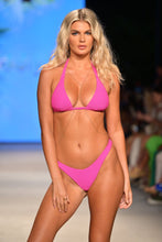 AMAZONIA - Triangle Halter Top & High Leg Brazilian Bottom • Pink Orchid Runway