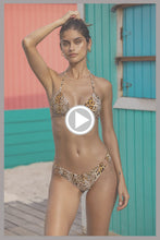 MAMACITA - Seamless Triangle Top & Ring Seamless Wavy Back Ruched Bottom • Multicolor