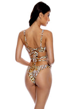 MAMACITA - Multi Way Strap Ring Bandeau Top & High Leg Brazilian Bottom • Multicolor